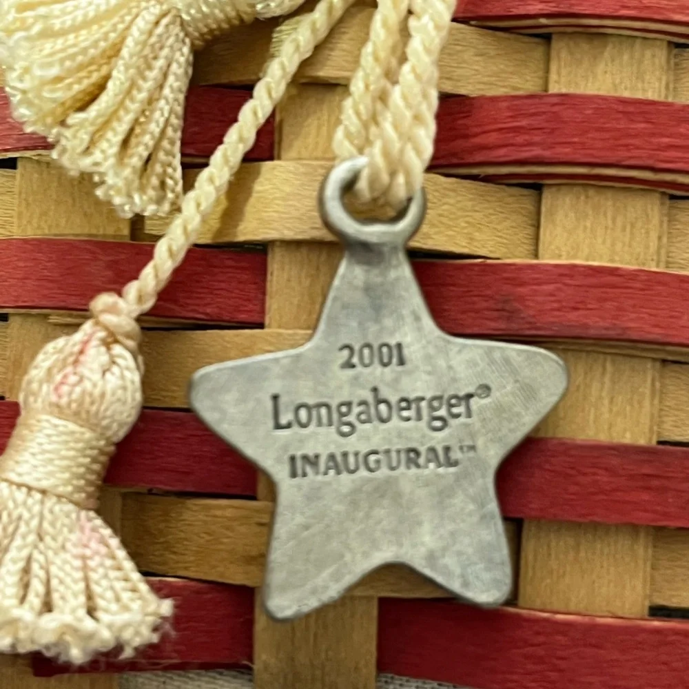 Longaberger Hostess Appreciation Basket 2001 Liner‎ Protector and Tie On